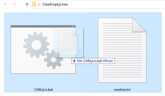 delete blank lines in a text file