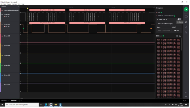 mLab mesuarement with logic analyzer by Rolf Meurer 21-10-29