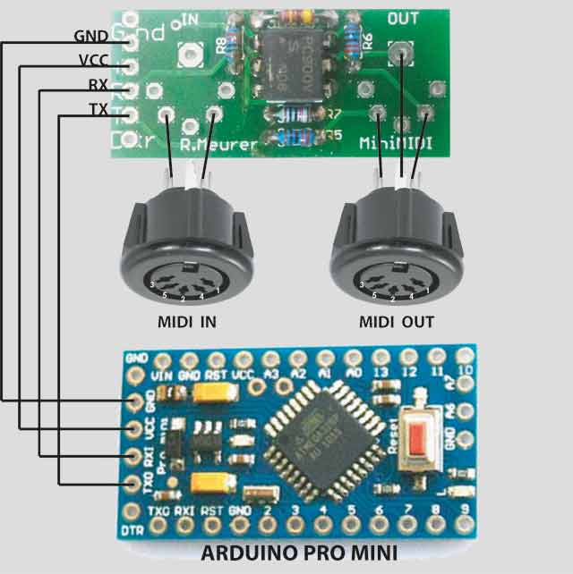 Arduino MIDI wiring