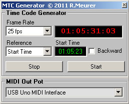Midi Time Code Generator